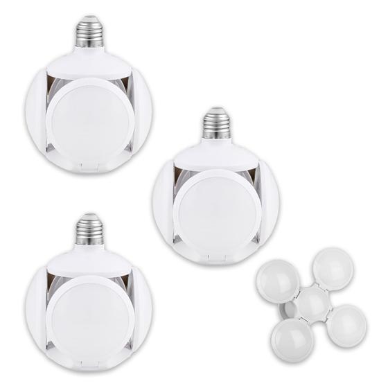 Lampada Led Luminária Bola 40w Multifuncional Petala Dobrável Iluminação 3un Menor preço em Lampada Led Luminária Bola 40w Multifuncional Petala Dobrável Iluminação 3un
