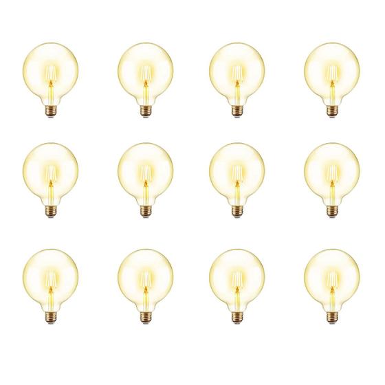 Imagem de Lampada Led Multifilamento 30W Kit 12 Unidades 380lm Decoraçao Vintage Retro Iluminaçao Casa Vintage Ballon Pendente Classico