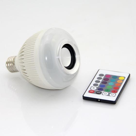 Imagem de Lâmpada Led Music Bluetooth Rgb 12w Com Controle Remoto