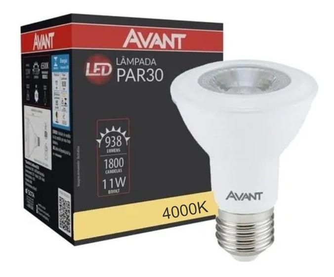 Lampada Led Par30 11w 4000k Bivolt E27 Avant Menor preço em Lampada Led Par30 11w 4000k Bivolt E27 Avant