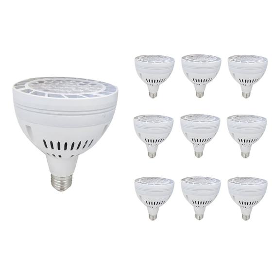 Imagem de Lâmpada led par30 43w 45g 3000k(branco quente)e27 bivolt kit10