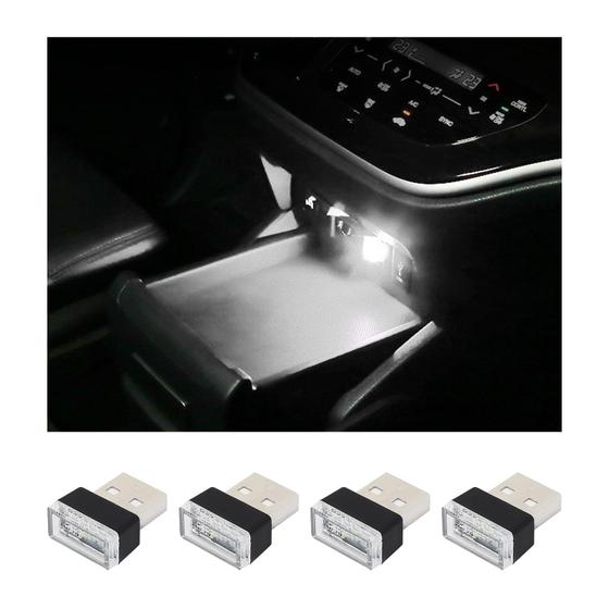 Imagem de Lâmpada LED para ambiente de interior de carro Augeny USB Plug-in 4PCS