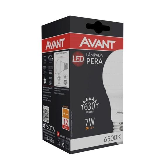 Imagem de Lampada led pera avant 7w 12volts branca 630 lumens