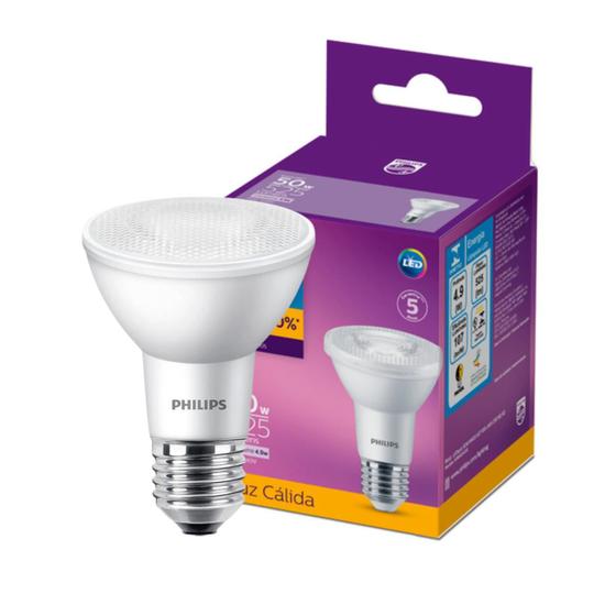 Imagem de Lampada Led Philips Par20 4,9w Branco Quente 2700K E27