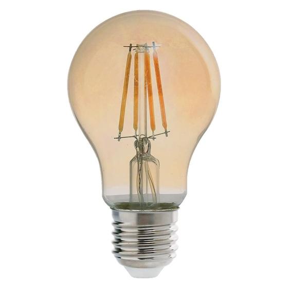 Imagem de Lampada LED Retro A60 Bulbo Pera 4W Luz Ambar 2200K Dimerizavel Base E27 127V Avant