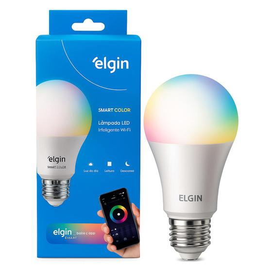 Lampada Led Rgb Bulbo 15w Inteligente Smart Wi-fi Elgin Imagem de Lampada Led Rgb Bulbo 15w Inteligente Smart Wi-fi Elgin