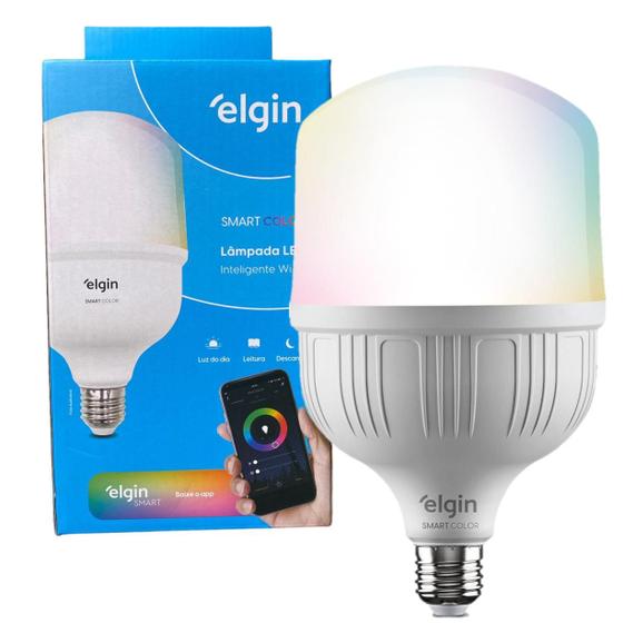 Lampada Led Rgb Bulbo 30w Inteligente Smart Wi-fi Elgin Imagem de Lampada Led Rgb Bulbo 30w Inteligente Smart Wi-fi Elgin