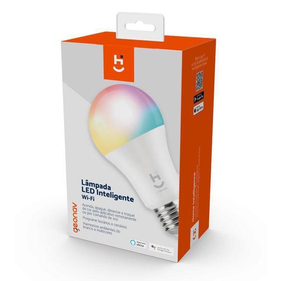 Imagem de Lâmpada Led Rgb Wi Fi Inteligente 10W 800 Lumens Comando Voz