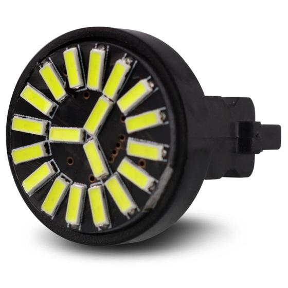 Lâmpada LED T25 2 Polos 19 LEDs 6W 12V Canbus Luz Branca Aplicação Direção Ré e Freio Menor preço em Lâmpada LED T25 2 Polos 19 LEDs 6W 12V Canbus Luz Branca Aplicação Direção Ré e Freio