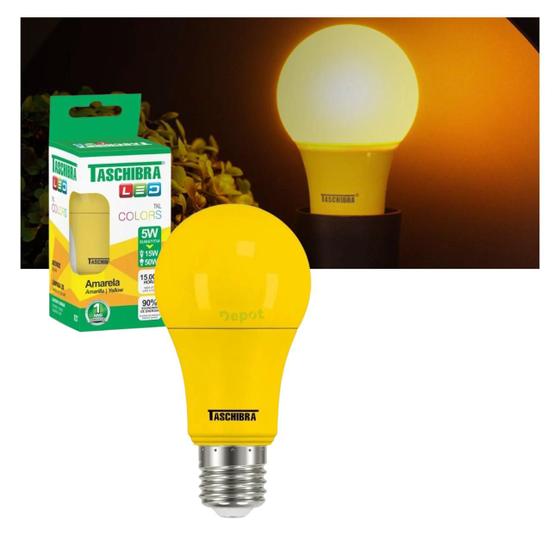 Imagem de Lâmpada Led TKL Colors Amarelo 5W E27 Bivolt Taschibra