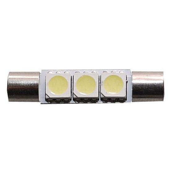 Imagem de Lâmpada Led Torpedo 30mm 12v 3smd5050 Branca 3 Leds Par