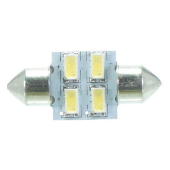 Imagem de Lâmpada Led Torpedo 31mm 12v 4smd5630 Branca 4 Leds Par