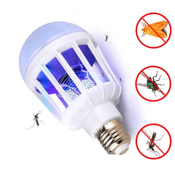 Imagem de Lâmpada Led Uv Mata Mosquitos Pernilongos Armadilha 15w