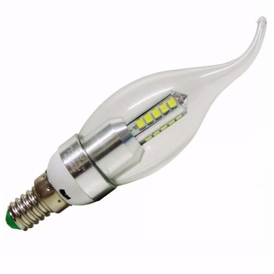 Imagem de Lâmpada Led Vela 4w E14 Cristal Branco Quente Com Bico 4D - Ctb