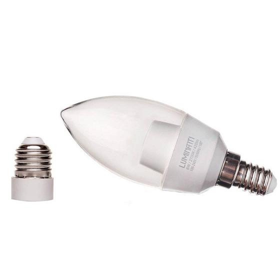 Lâmpada LED Vela 6W Luz Amarela Bivolt Luminatti Menor preço em Lâmpada LED Vela 6W Luz Amarela Bivolt Luminatti