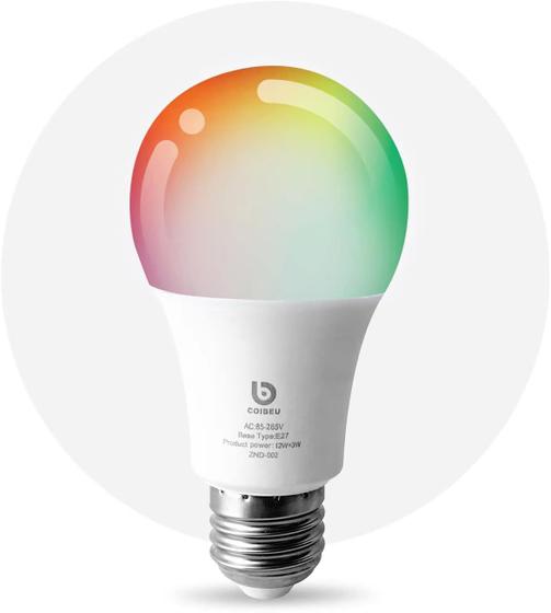 Lâmpada Led Wifi Smart Cores E27 12W/15W Inteligente Rgb 110v/220v Menor preço em Lâmpada Led Wifi Smart Cores E27 12W/15W Inteligente Rgb 110v/220v