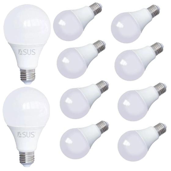 Imagem de Lâmpada Luz Led Branco Frio E27 12w Bulbo Soquete Bivolt 6500K Kit 10 Und