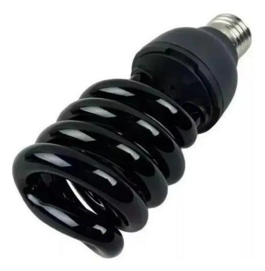 Lâmpada Luz negra 36W efeito Neon 220V fluorescente espiral Menor preço em Lâmpada Luz negra 36W efeito Neon 220V fluorescente espiral