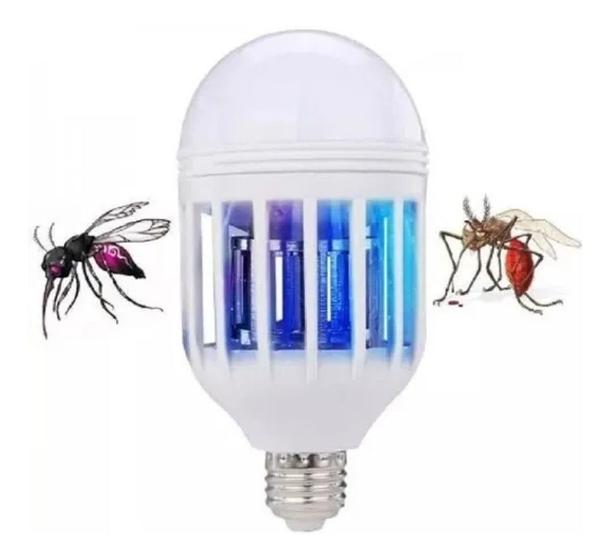 Imagem de Lampada Mata Mosquito Multifuncional Com Luz 15w Led Mosca 