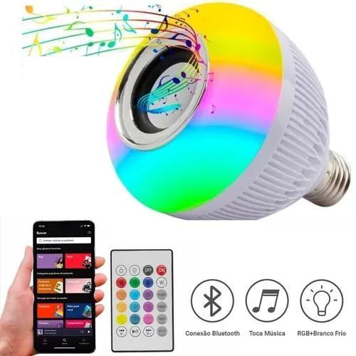 Imagem de Lampada Musical Caixa Som Bluetooth Led Rgb Com Controle