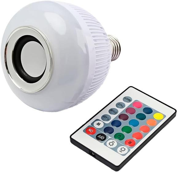 Imagem de Lâmpada Musical de LED Bulbo Bluetooth RGB + Controle Remoto