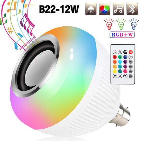 Imagem de Lâmpada Musical Led Colorida Bluetooth 12W com Controle