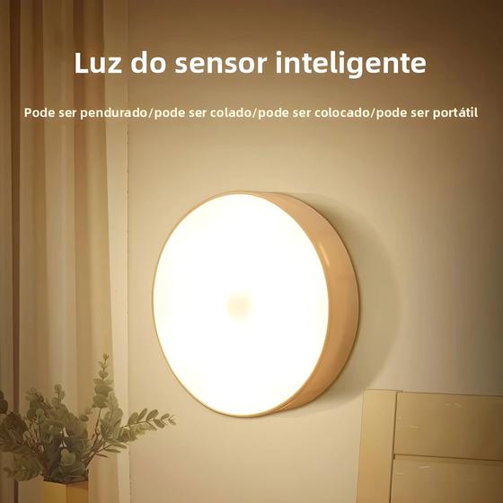 Imagem de Lâmpada Noturna LED Inteligente com Sensor de Presença - Carregamento USB Automático