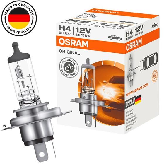 Imagem de Lâmpada Osram Halógena H4 Original 60 55w 12v 64193 472 Bilux Made In Germany Farol de Carro