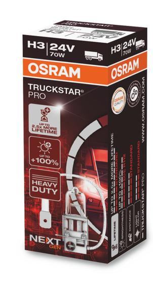 Imagem de Lâmpada Osram TruckStar Pro H3 24v 70w 3200k Para Caminhão