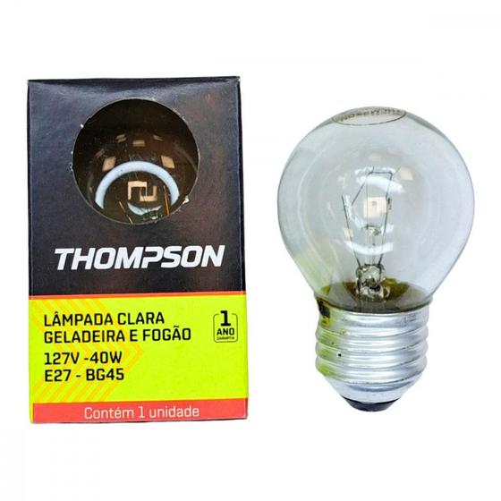 Imagem de Lampada Para Geladeira/Fogao/Lustre Thompson 40Wx127V. Clara ./ Kit Com 10 Peças