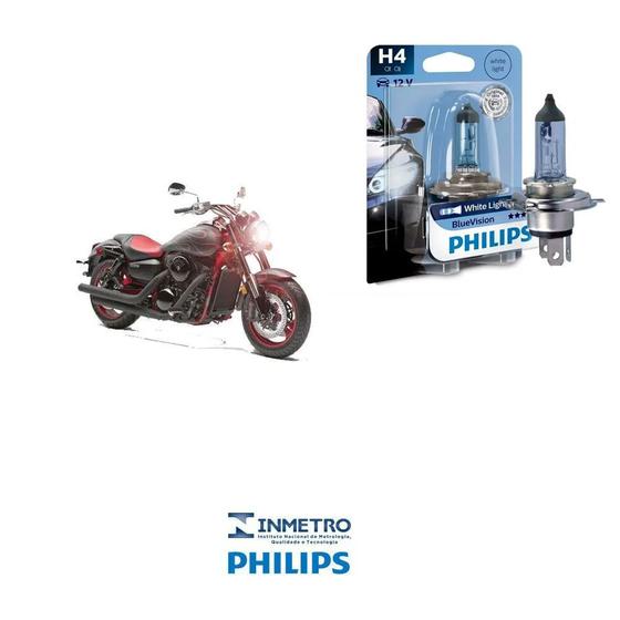 Imagem de Lâmpada Philips BlueVision H4 p/ KAWASAKI Vulcan 1600