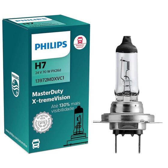 Imagem de Lâmpada Philips Master Duty Xtreme Vision 70w 24v H7 PX26d Farol