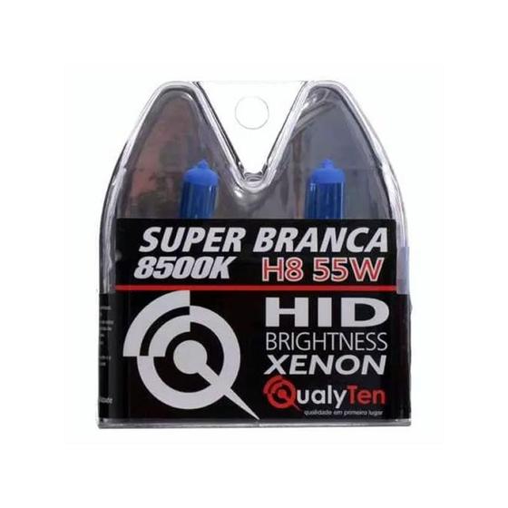 Imagem de Lâmpada Qualyten Super Branca efeito Xenon H8 8500k 55w