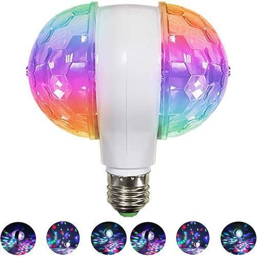 Imagem de Lâmpada Rgb Led Colorida Rotativa Bola Maluca Dupla Bivolt