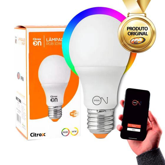 Imagem de Lâmpada Rgb Led Wifi App Smart Google Alexa Luz Colorida Ppa