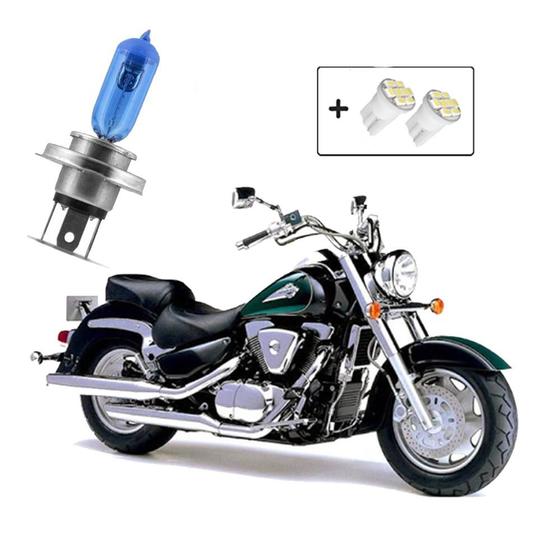 Imagem de Lâmpada Shocklight Super Branca h4 para Moto SUZUKI INTRUDER LC 1500 2001 2002 2003 2004