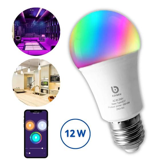 Imagem de Lâmpada Smart WiFi LED Inteligente Color RGB , Luz Branca Quente e Fria Alexa Google Bivolt 12W ou 15W