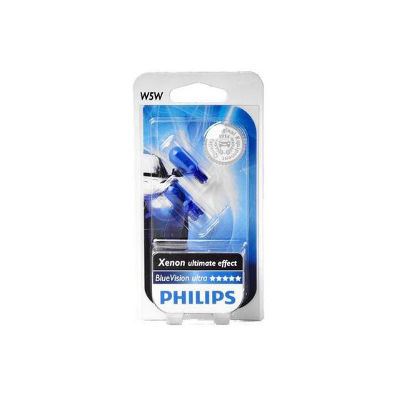 Imagem de Lâmpada Super Branca Blue Vision W5W Pingão Philips (PAR)