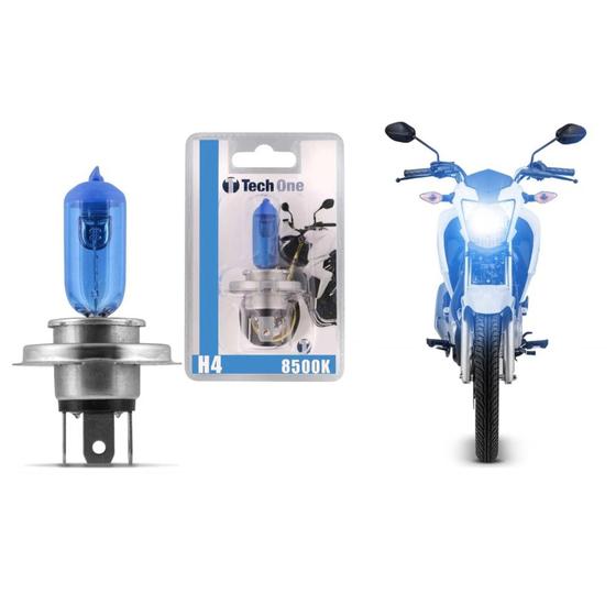 Lampada Super Branca Moto H4 35w Honda CG 160 150 125 Titan Fan 8500k Efeito Xenon Techone Menor preço em Lampada Super Branca Moto H4 35w Honda CG 160 150 125 Titan Fan 8500k Efeito Xenon Techone