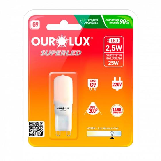 Imagem de Lâmpada Superled G9 2,5W 220V 6500K - Ourolux