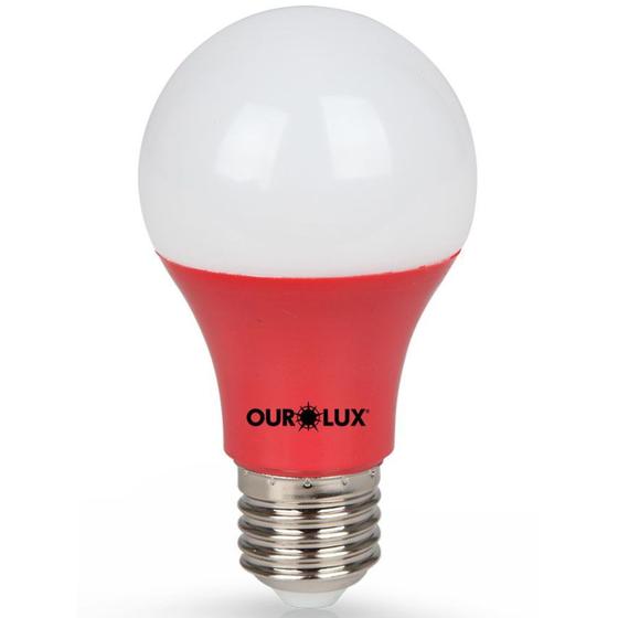 Imagem de Lâmpada Superled Ouro 60 Colors 7 Watts Vermelho Bivolt - 05457 - OUROLUX