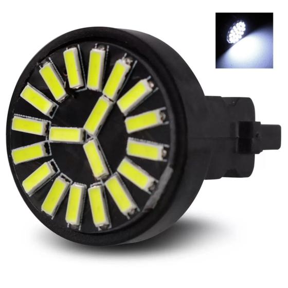 Imagem de Lampada t25 cambus 19 led 1 2 polo 3156 3157 w27w branco 12v