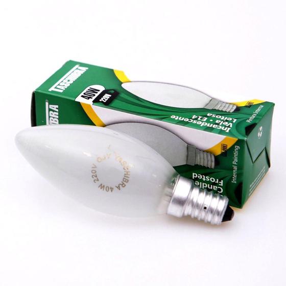 Lâmpada Taschibra E-14 tipo Vela 40 Watts Menor preço em Lâmpada Taschibra E-14 tipo Vela 40 Watts