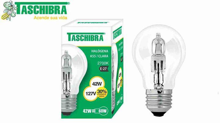 Imagem de Lâmpada Taschibra Halogena Clara 2700k 42w 220v A55 620 Lumens