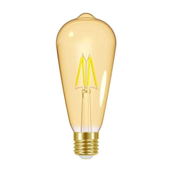 Lampada Taschibra LED Filamento Vintage AMBAR 4W ST64 E27 220V DIMERIZAVEL Menor preço em Lampada Taschibra LED Filamento Vintage AMBAR 4W ST64 E27 220V DIMERIZAVEL