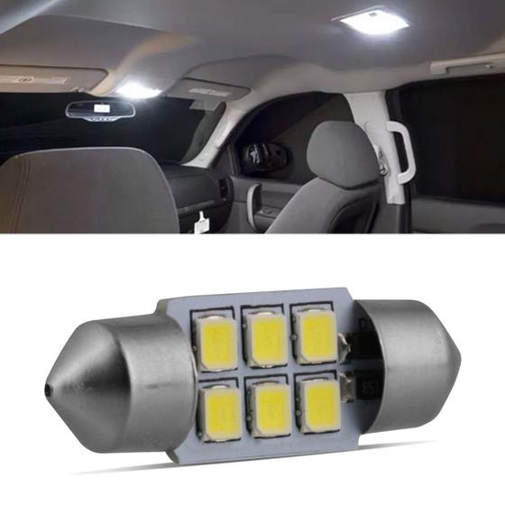 Lâmpada Torpedo 6 LEDs 32mm 10W 12V Luz Branca Aplicação Placa e Teto Cortesia Menor preço em Lâmpada Torpedo 6 LEDs 32mm 10W 12V Luz Branca Aplicação Placa e Teto Cortesia