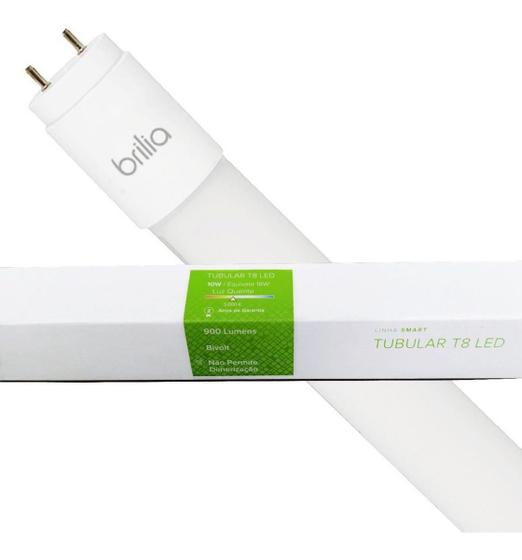 Imagem de Lâmpada Tubular Led 10W T8 Branco Quente 60Cm Nano