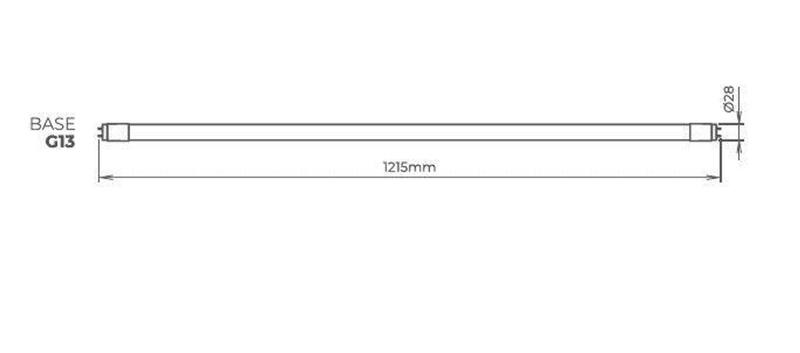 Imagem de Lampada tubular led t8 120cm 18w 1850lm sth9617 40 - Stella -