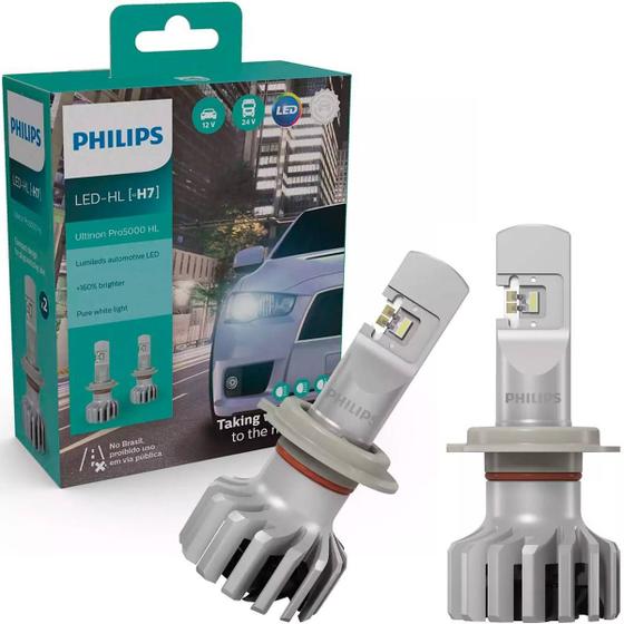 Imagem de Lâmpada Ultra Led Philips H7 Ultinon Pro 6000k 12V 24V