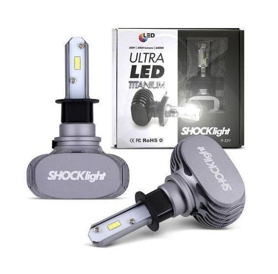 Imagem de Lâmpada Ultra Led Shocklight Titanium H3 (Par)